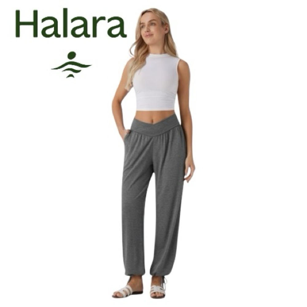 NWT 1X HALARA Crossover High Waisted Drawstring Casual Joggers